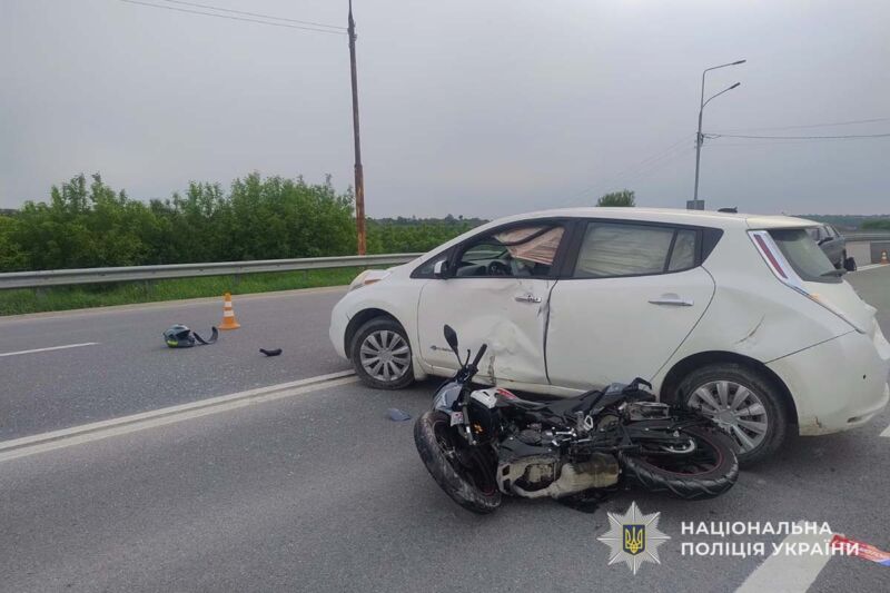 На Тернопільщині 14-річний мотоцикліст потрапив у ДТП (ФОТО)