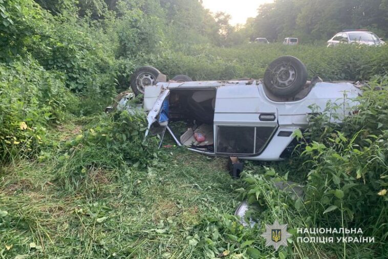 На Збаражчині водій авто не впорався з керуванням та злетів у кювет
