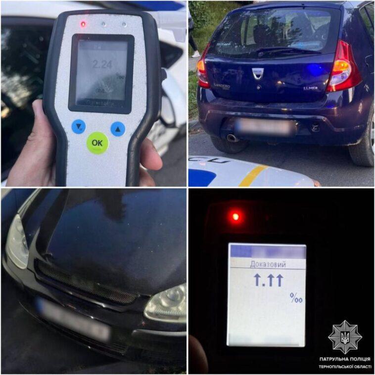 У Тернополі спіймали двох п'яних водіїв
