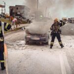 У Тернополі палало авто з газом