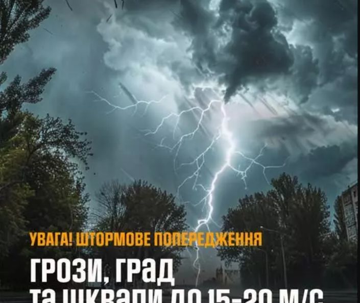 Штормове попередження на Тернопільщині