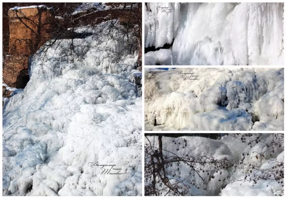 Крижана казка Тернопільщини: Джуринський водоспад перетворився на зимову скульптуру