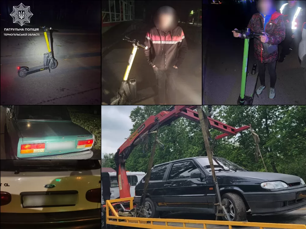 На Тернопільщині за добу спіймали шістьох п'яних кермувальників, серед них — водії самокатів