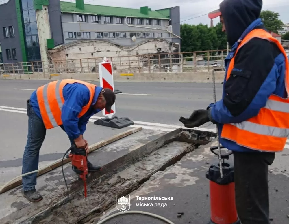 Ремонт дороги на Бродівській