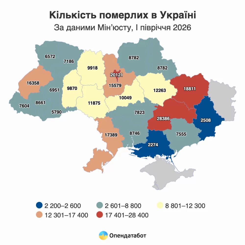 Кількість померлих