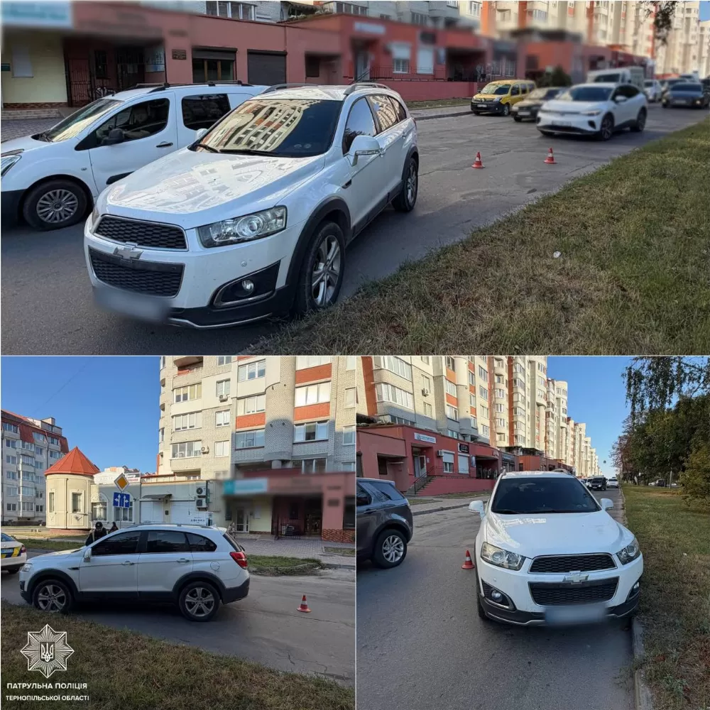 У Тернополі водійка залишила автомобіль, а він скотився на проїзну частину