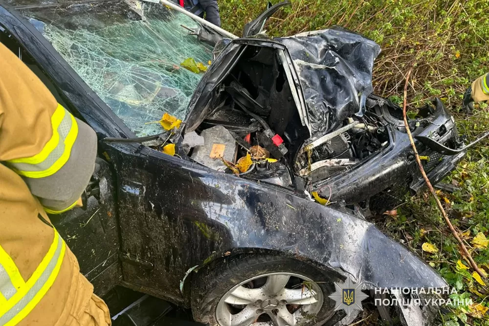 29-річний водій з'їхав із дороги та врізався в дерево